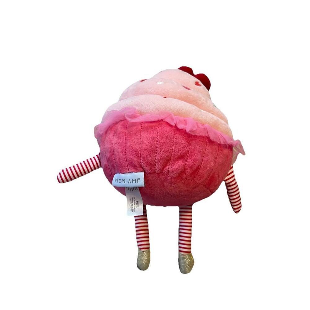 Mon Ami Designs Pink Heart Candy Cupcake Plush Stuffed Cute Love Toy H93 - Picture 2 of 2